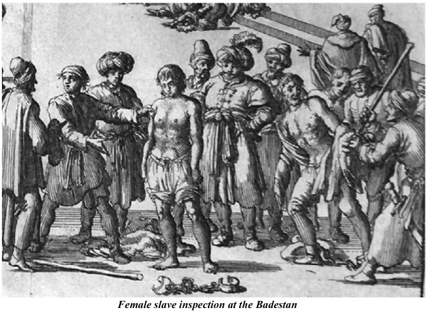 Female slave Badestan inspection